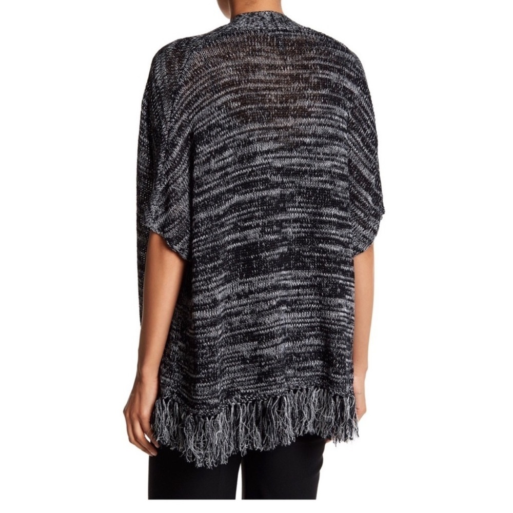 Joie Sona Fringe Cardigan Vest Style Sweater Stingray multi color gray size XS - Picture 2 of 11